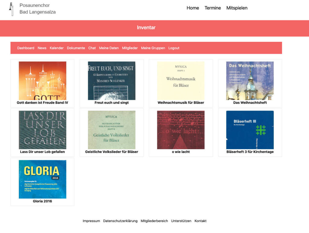 Inventarverwaltung online übersicht